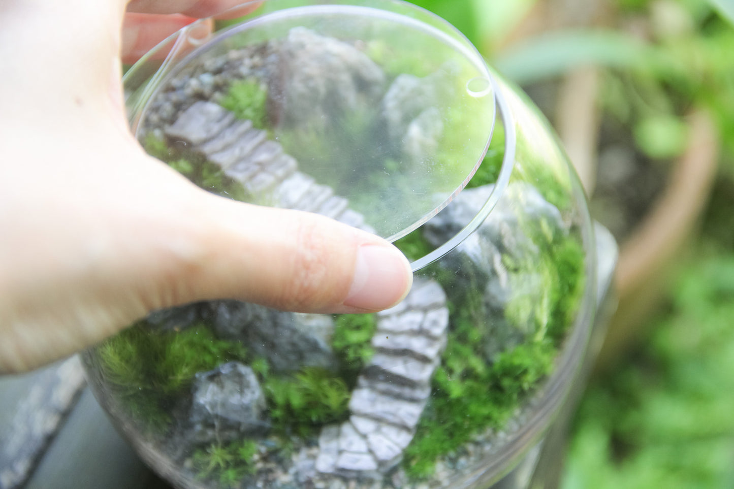 \階段フィギュアが4個/【階段の風景】苔テラリウム制作キット