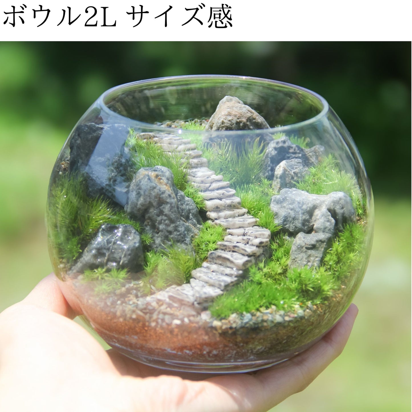 \階段フィギュアが4個/【階段の風景】苔テラリウム制作キット