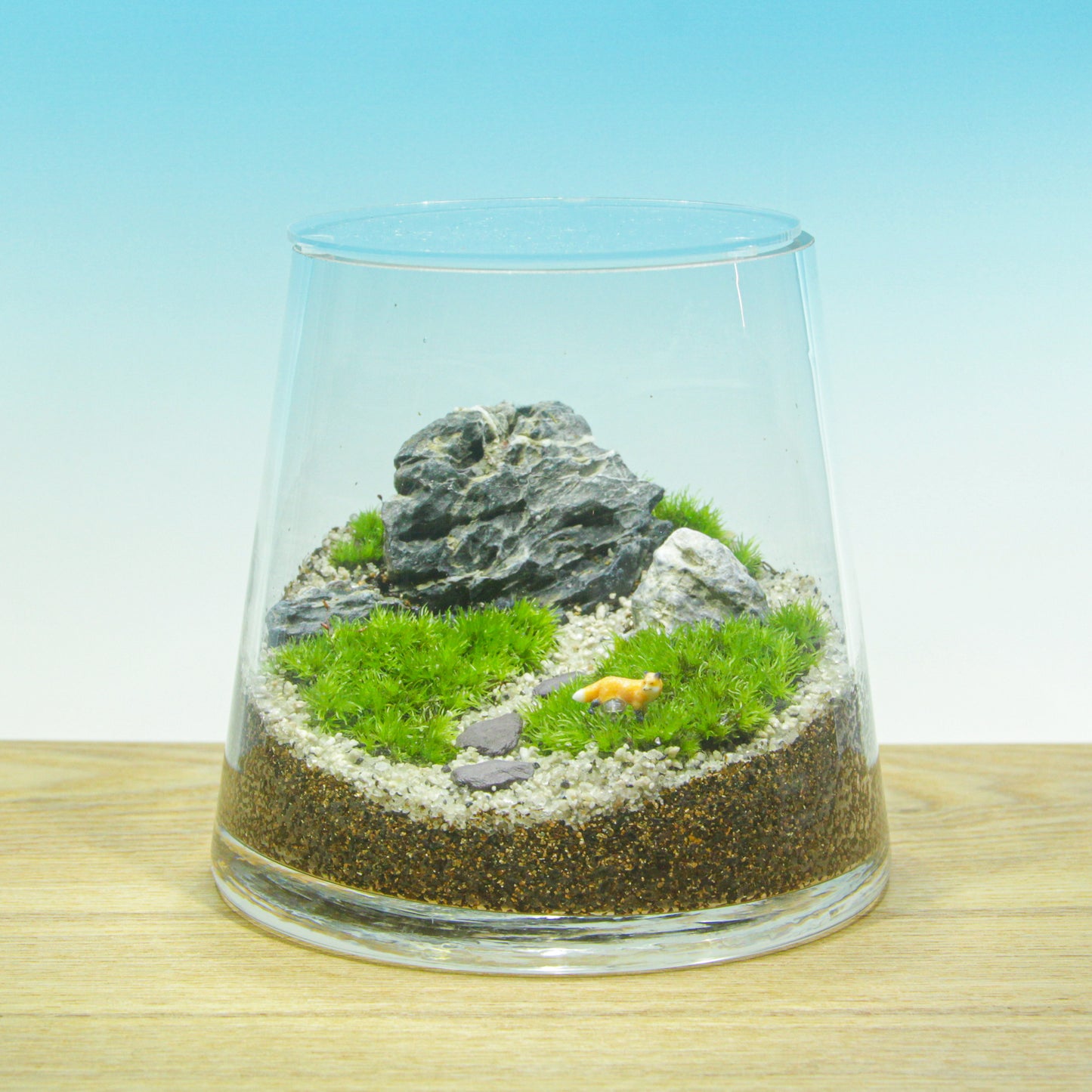キツネ_枯山水 山型S《苔テラリウム・コケリウム》