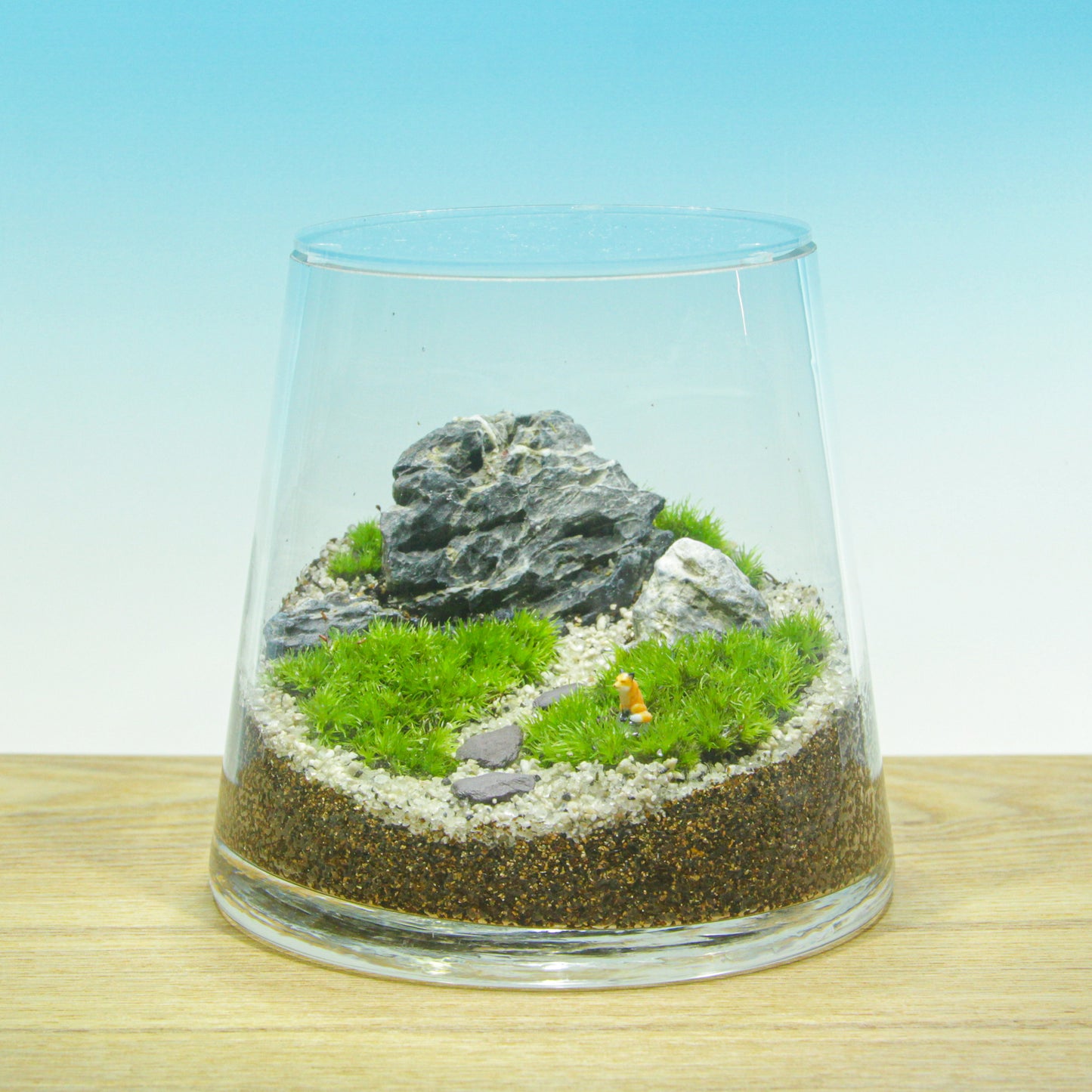 キツネ_枯山水 山型S《苔テラリウム・コケリウム》