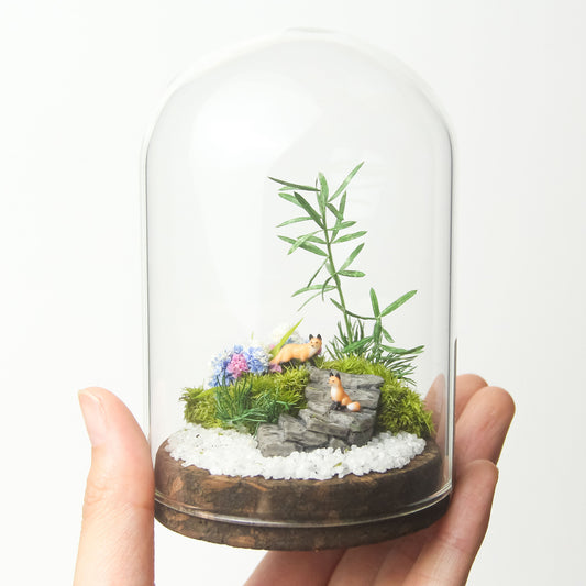 紫陽花の箱庭 [M/75φ]キツネ２匹