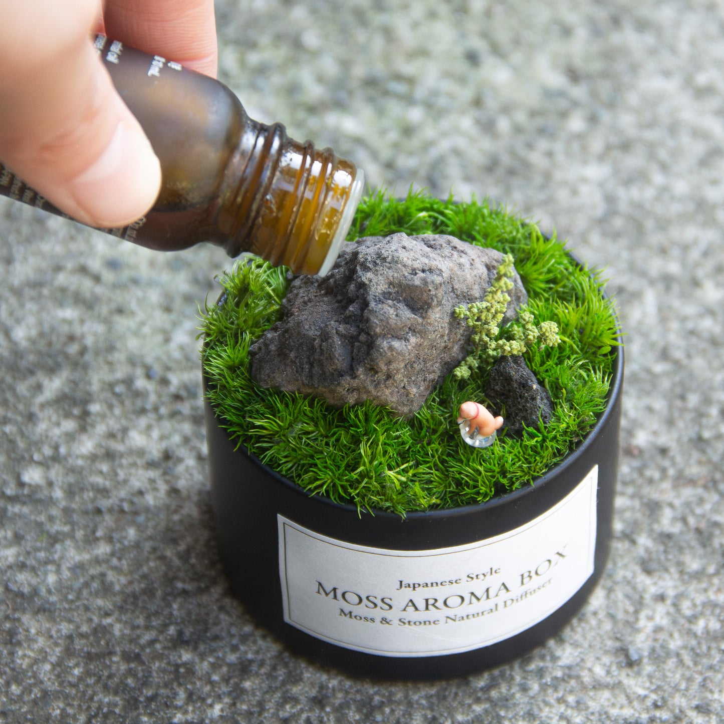 苔香箱 Moss Aroma Box｜苔と溶岩石のアロマディフューザー